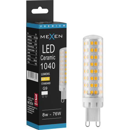 Mexen Aura LED Bulb G9, 8W, Warm - 3000K, 1040 lm - L121-G9-0830-01