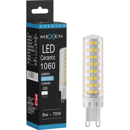 Mexen Aura LED Bulb G9, 8W, Cold - 6500K, 1060 lm - L121-G9-0865-01