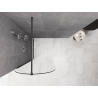 Mexen Kioto-Q Walk-in Shower Wall 80 x 200 cm, Transparent 8 mm, Brushed Gun Gray - 800-080-101-66-00-Q