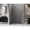 Mexen Kioto-Q Walk-in Shower Panel 90 x 200 cm, Transparent 8 mm, Gun Gray Brushed - 800-090-101-66-00-Q