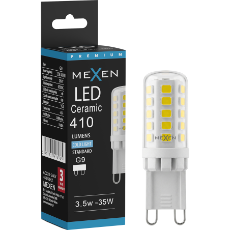 Mexen Aura Dimmable LED Bulb G9, 3.5W, Cold - 6500K, 410 lm - L122-G9-0365-01