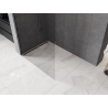 Mexen Kioto-Q Walk-in shower wall 110 x 200 cm, transparent 8 mm, brushed gun gray - 800-110-101-66-00-Q
