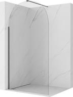 Mexen Kioto-Q Walk-in Shower Wall 120 x 200 cm, Transparent 8 mm, Brushed Gun Gray - 800-120-101-66-00-Q