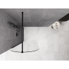 Mexen Kioto-Q Walk-in shower wall 90 x 200 cm, transparent 8 mm, black - 800-090-101-70-00-Q
