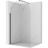 Mexen Kioto-Q Walk-in shower wall 110 x 200 cm, transparent 8 mm, black - 800-110-101-70-00-Q