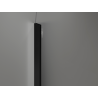 Mexen Kioto-Q Walk-in Shower Wall 120 x 200 cm, Transparent 8 mm, Black - 800-120-101-70-00-Q