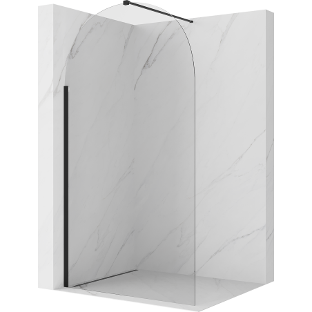 Mexen Kioto-Q Walk-in Shower Wall 120 x 200 cm, Transparent 8 mm, Black - 800-120-101-70-00-Q