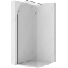 Mexen Kioto-Q Walk-in Shower Wall 80 x 200 cm, Transparent 8 mm, Gun Metal - 800-080-101-95-00-Q