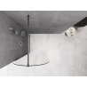 Mexen Kioto-Q Walk-in Shower Wall 80 x 200 cm, Transparent 8 mm, Gun Metal - 800-080-101-95-00-Q
