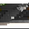 Mexen Elias 1-compartment granite sink with a drip tray and kitchen mixer tap Duero, Black/Silver metallic - 6511-73-671600-70