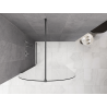 Mexen Kioto-Q Walk-in Shower Screen 120 x 200 cm, Transparent 8 mm, Gun Metal - 800-120-101-95-00-Q
