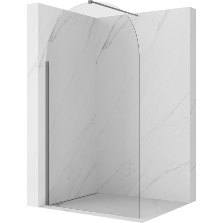 Mexen Kioto-Q Walk-in Shower Screen 120 x 200 cm, Transparent 8 mm, Gun Metal - 800-120-101-95-00-Q