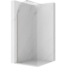 Mexen Kioto-Q Walk-in Shower Wall 90 x 200 cm, Transparent 8 mm, Brushed Nickel - 800-090-101-97-00-Q