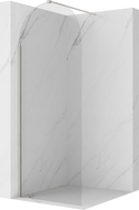 Mexen Kioto-Q Walk-in Shower Wall 90 x 200 cm, Transparent 8 mm, Brushed Nickel - 800-090-101-97-00-Q