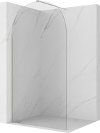 Mexen Kioto-Q Walk-in Shower Screen 100 x 200 cm, Transparent 8 mm, Brushed Nickel - 800-100-101-97-00-Q