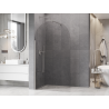 Mexen Kioto-Q Walk-in Shower Wall 120 x 200 cm, Transparent 8 mm, Brushed Nickel - 800-120-101-97-00-Q