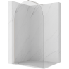 Mexen Kioto-Q Walk-in Shower Wall 120 x 200 cm, Transparent 8 mm, Brushed Nickel - 800-120-101-97-00-Q