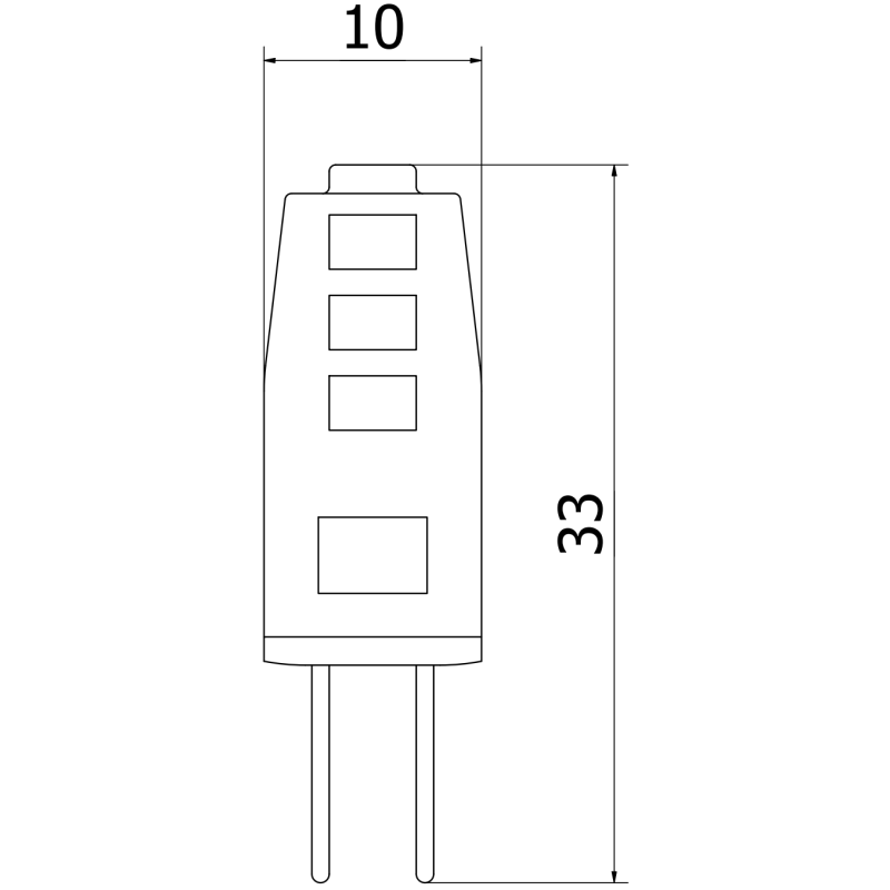 Mexen Oris LED Bulb G4, 1.5W, Warm - 3000K, 185 lm - L115-G4-0130-01