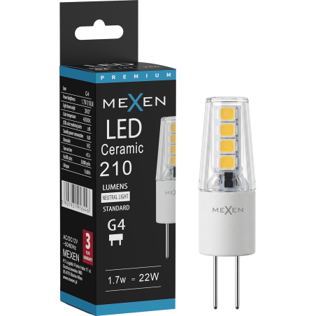 Mexen Oris LED Bulb G4, 1.7W, Neutral - 4000K, 210 lm - L115-G4-0140-02