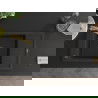 Mexen Elias 1-compartment granite sink with a drip tray and kitchen mixer tap Duero, Black/Gold metallic - 6511-75-671600-50-B