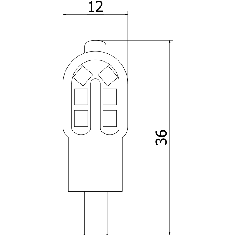 Mexen Oris LED Bulb G4, 1.5W, Cool - 6500K, 145 lm - L115-G4-0165-03
