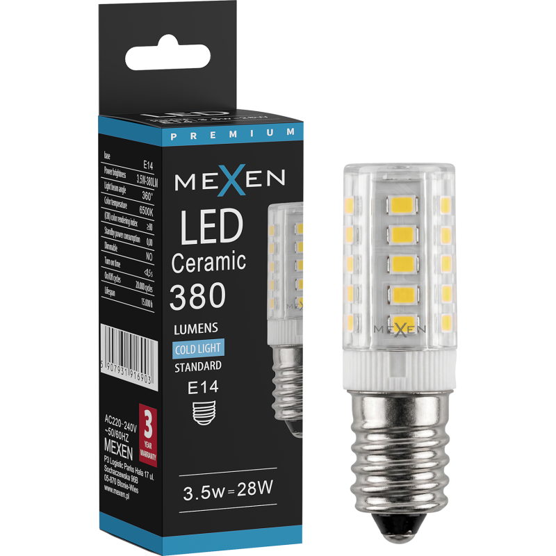 Mexen Aura LED Bulb E14, 3.5W, Cool - 6500K, 380 lm - L121-E14-0365-01