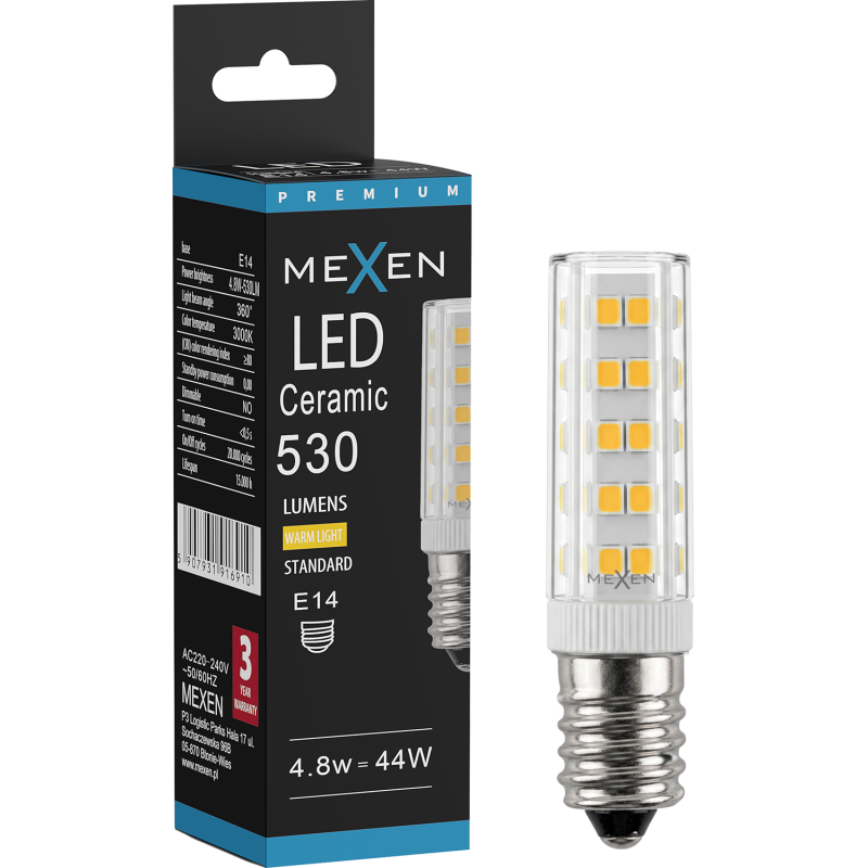 Mexen Aura LED Bulb E14, 4.8W, Warm - 3000K, 530 lm - L121-E14-0530-01