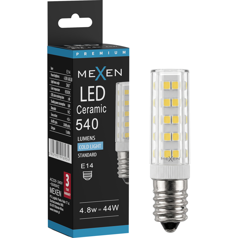 Mexen Aura LED Bulb E14, 4.8W, Cool - 6500K, 540 lm - L121-E14-0565-01