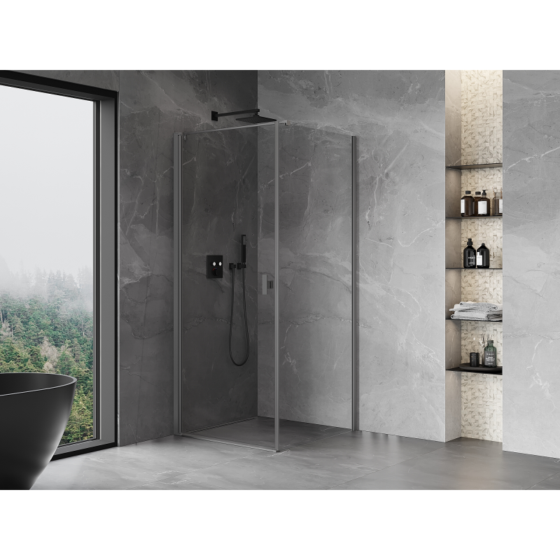 Mexen Mist-B hinged shower enclosure 85 x 85 cm, transparent, gun metal - 8A2T-085-085-95-00