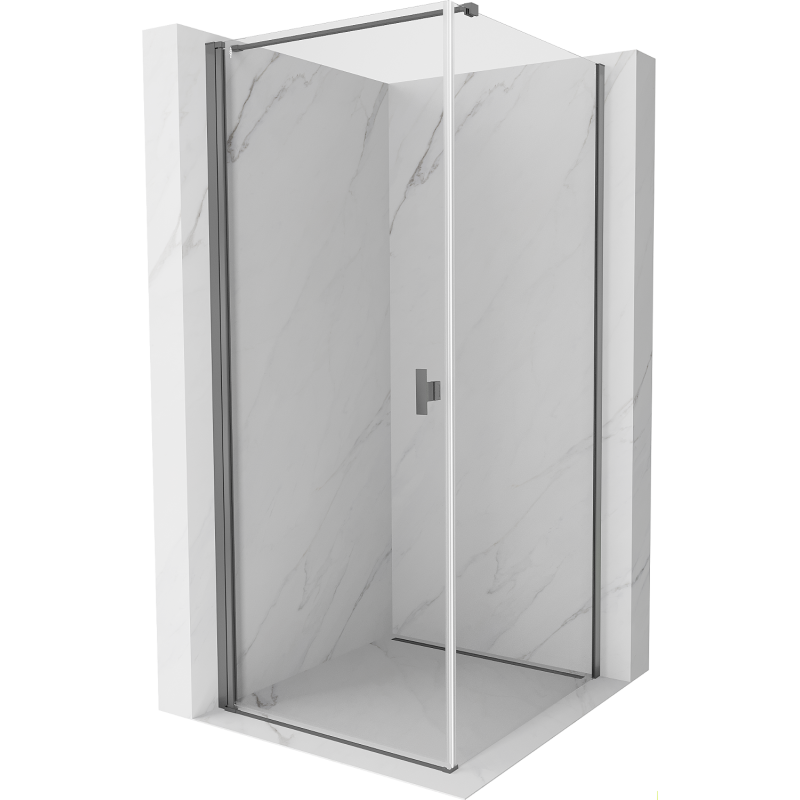 Mexen Mist-B hinged shower enclosure 85 x 85 cm, transparent, gun metal - 8A2T-085-085-95-00
