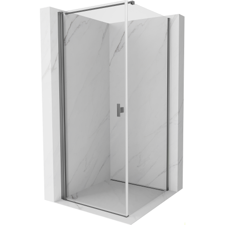 Mexen Mist-B hinged shower enclosure 85 x 85 cm, transparent, gun metal - 8A2T-085-085-95-00