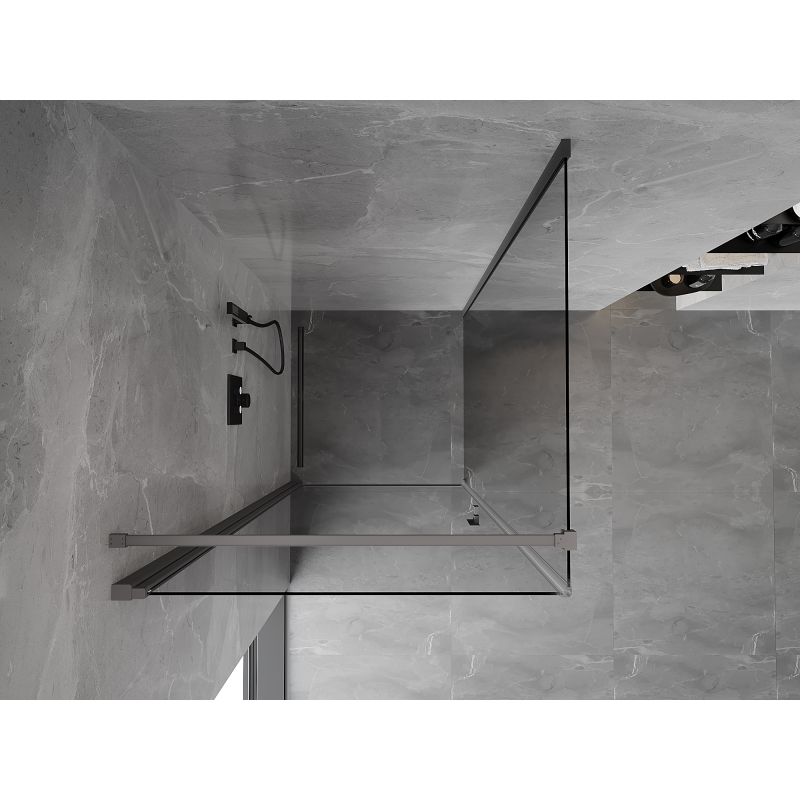 Mexen Mist-B swing shower cabin 95 x 95 cm, transparent, gun metal - 8A2T-095-095-95-00