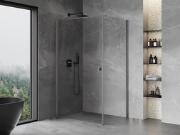Mexen Mist-B hinged shower enclosure 85 x 100 cm, transparent, gun metal - 8A2T-085-100-95-00