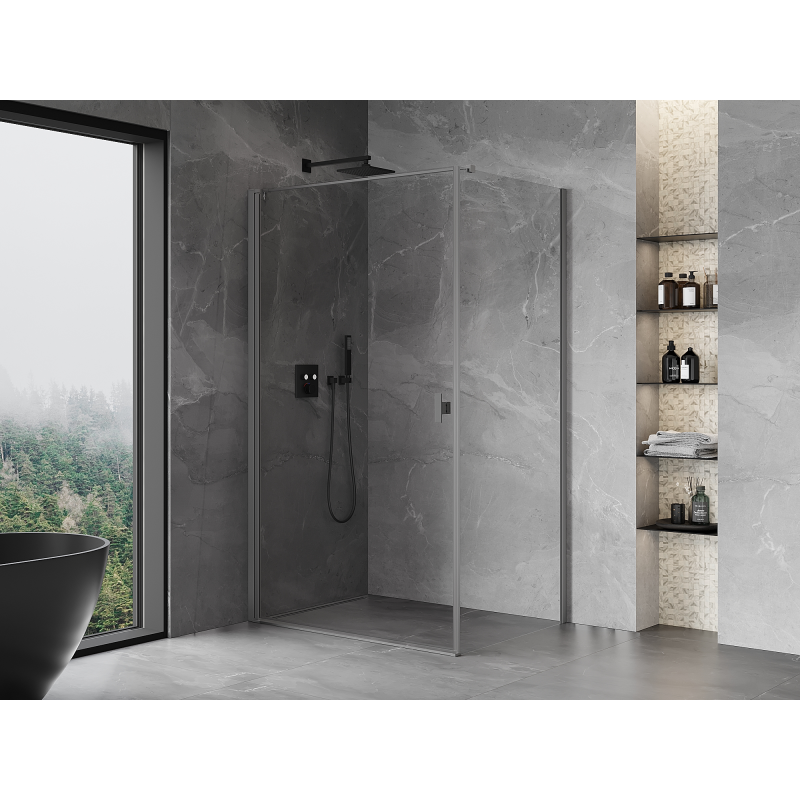Mexen Mist-B hinged shower cabin 70 x 120 cm, transparent, gun metal - 8A2T-070-120-95-00