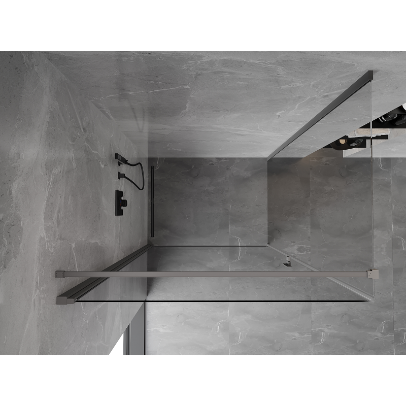 Mexen Mist-B hinged shower cabin 70 x 120 cm, transparent, gun metal - 8A2T-070-120-95-00