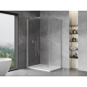 Mexen Mist-B hinged shower cabin 70 x 75 cm, transparent, brushed nickel - 8A2T-070-075-97-00
