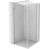 Mexen Mist-B Hinged Shower Enclosure 80 x 80 cm, Transparent, Brushed Nickel - 8A2T-080-080-97-00