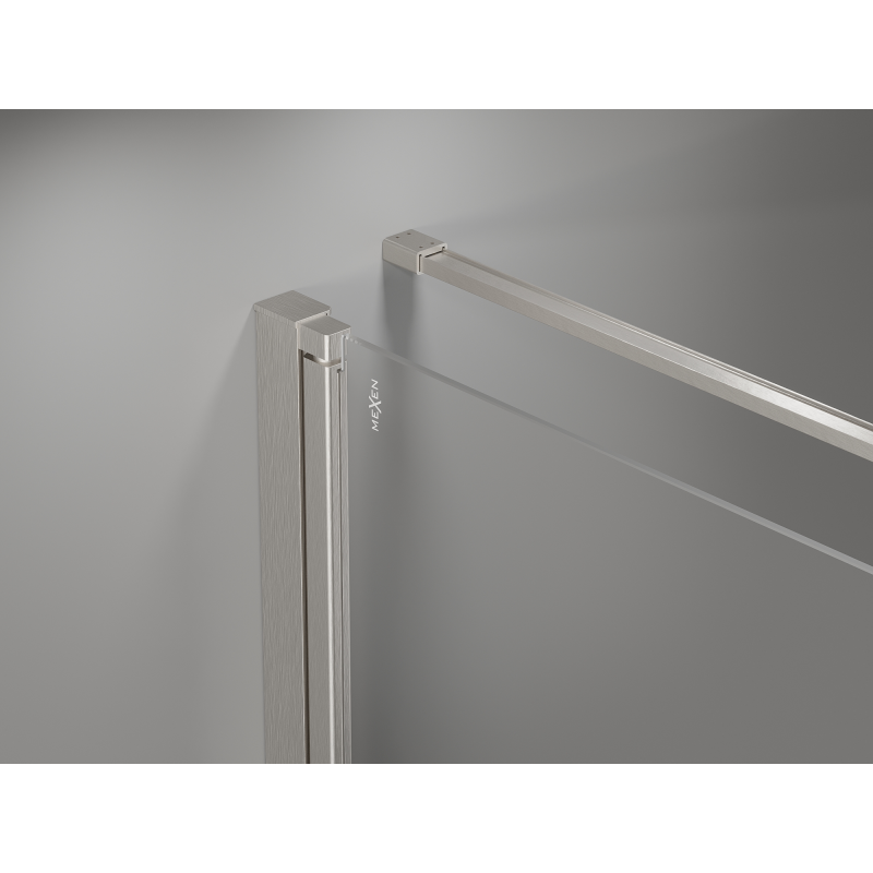 Mexen Mist-B hinged shower cabin 70 x 85 cm, transparent, brushed nickel - 8A2T-070-085-97-00