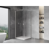 Mexen Mist-B swing shower enclosure 85 x 85 cm, transparent, brushed nickel - 8A2T-085-085-97-00