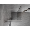 Mexen Mist-B swing shower enclosure 85 x 85 cm, transparent, brushed nickel - 8A2T-085-085-97-00
