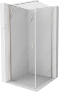 Mexen Mist-B swing shower enclosure 85 x 85 cm, transparent, brushed nickel - 8A2T-085-085-97-00