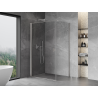 Mexen Mist-B hinged shower cabin 80 x 95 cm, transparent, brushed nickel - 8A2T-080-095-97-00