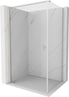Mexen Mist-B 80 x 100 cm Hinged Shower Enclosure, Transparent, Brushed Nickel - 8A2T-080-100-97-00