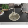 Mexen Diego granite kitchen sink 1-bowl with Duero kitchen faucet, beige - 6512-69-671600-69
