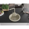 Mexen Diego granite single-bowl sink with Duero kitchen tap, beige - 6512-69-671600-69