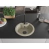 Mexen Diego 1-bowl granite kitchen sink with Duero tap, beige - 6512-69-671600-70