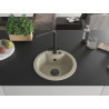 Mexen Diego 1-Bowl Granite Sink with Duero Kitchen Faucet, Beige - 6512-69-671600-70