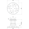 Mexen UniC adjustable terrace support for slabs 140-220 mm - C9902-140-220