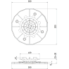 Mexen UniC self-leveling adjustable terrace support for 25-30 mm slabs - C9903-025-030