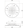 Mexen UniC self-leveling adjustable terrace support for slabs 30-45 mm - C9903-030-045